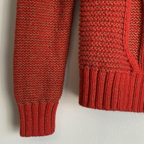 Abercrombie & Fitch Women’s Y2K Red Chunky Cable Knit Sweater Size Small Preppy - Picture 4 of 10